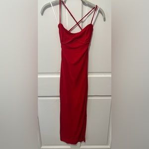 NWT Ruby Sees Sveta red midi bodycon slip dress prom size au 6 us 2 xs x-small